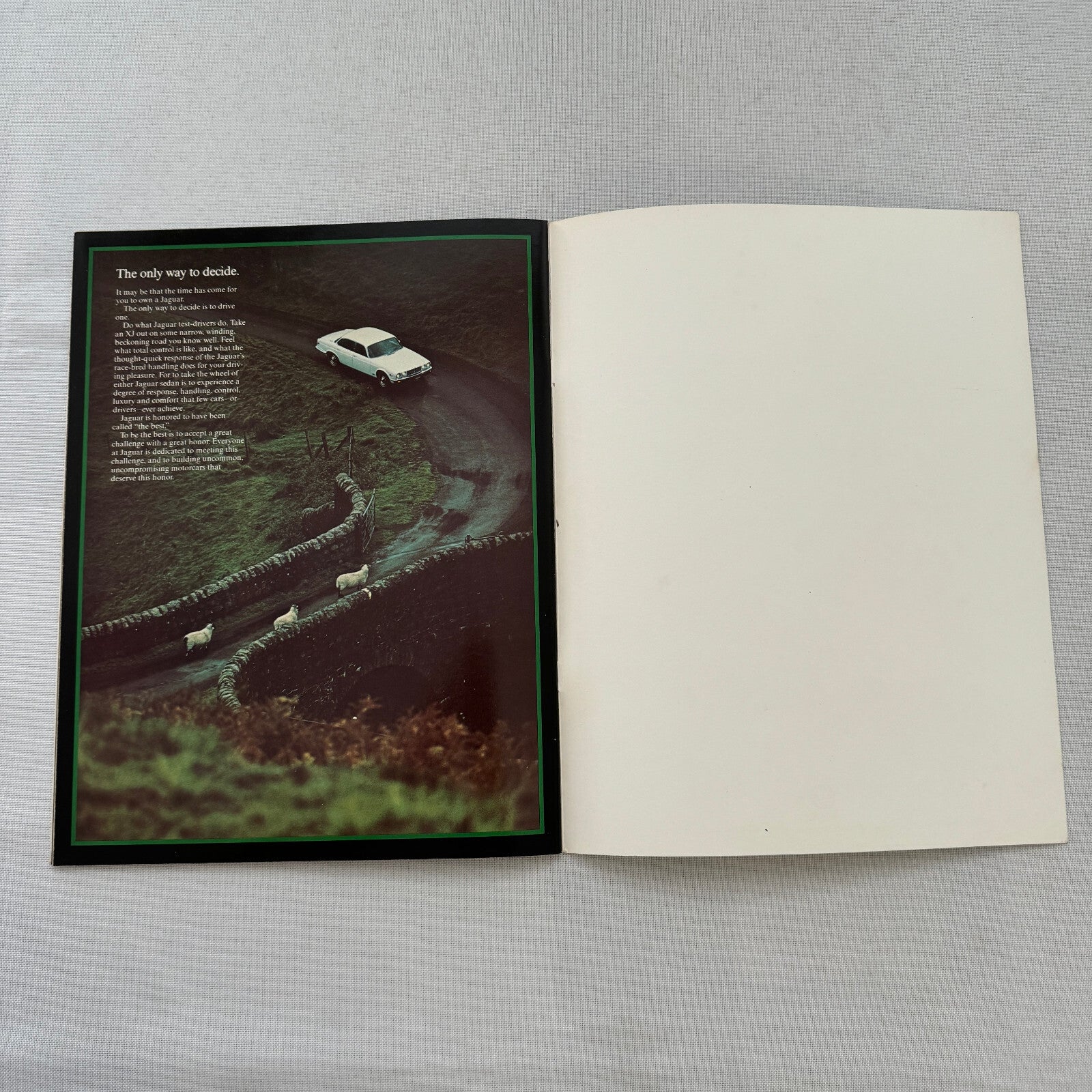 Jaguar XJ6 and XJ12 Car Sales Brochure Catalog Advertising 1978