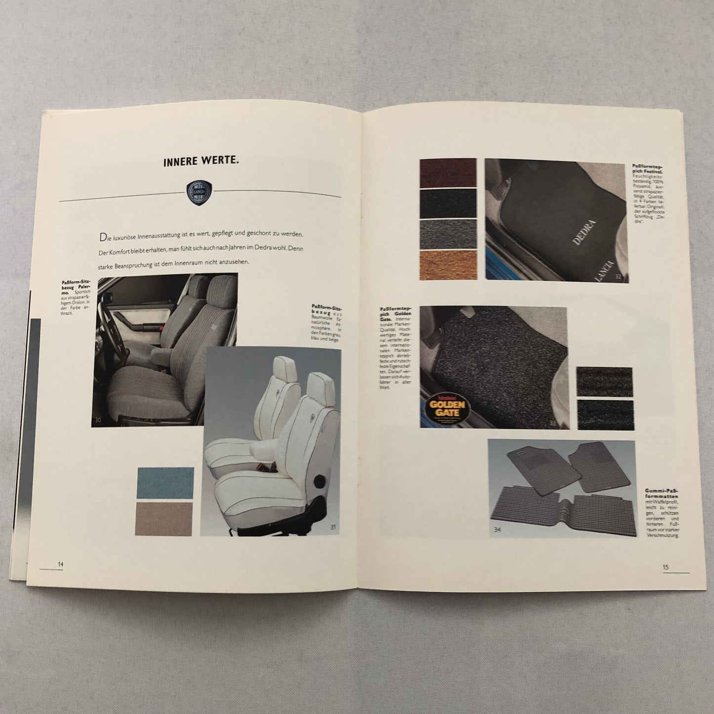 Lancia Dedra Car ACCESSORIES Sales Brochure Catalog Dedra German Text