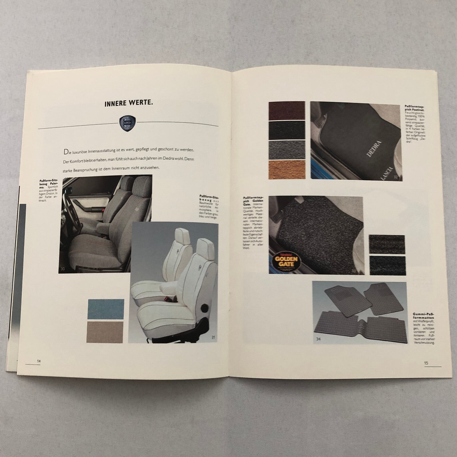 Lancia Dedra Car ACCESSORIES Sales Brochure Catalog Dedra German Text