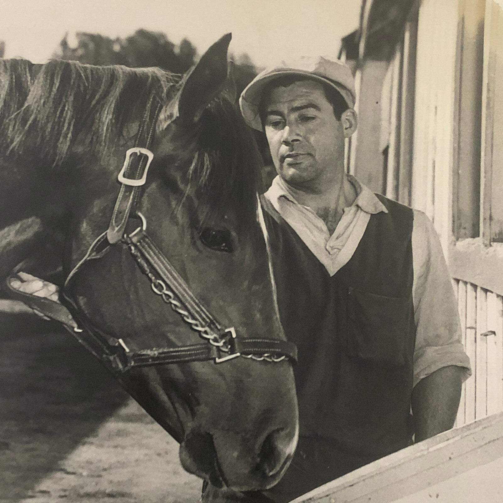Vintage Horse Racing Photo Photograph Queens Own John Delisle