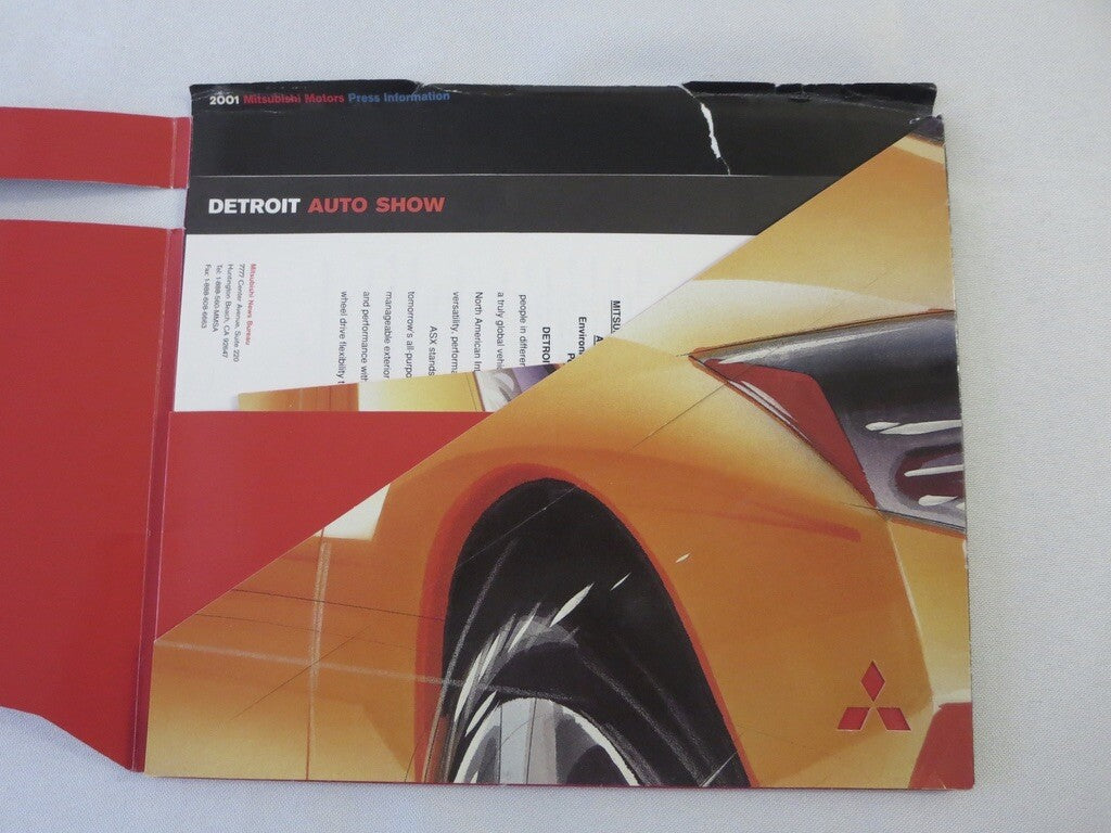 2001 Mitsubishi ASX & RPM 7000 Concept Car Press Kit Brochure Catalog