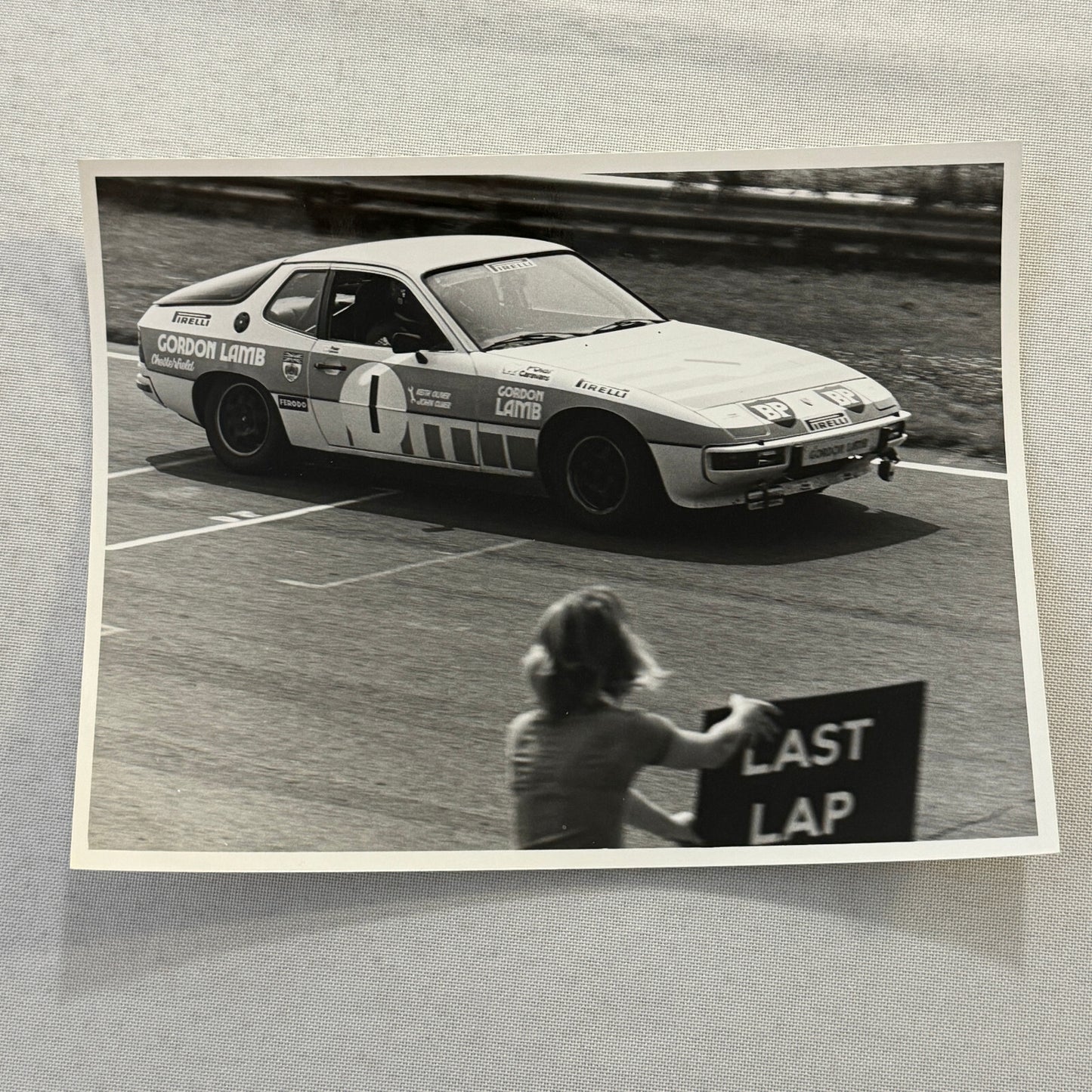 Porsche 924 Racing Car Photo Photograph Vintage 1979