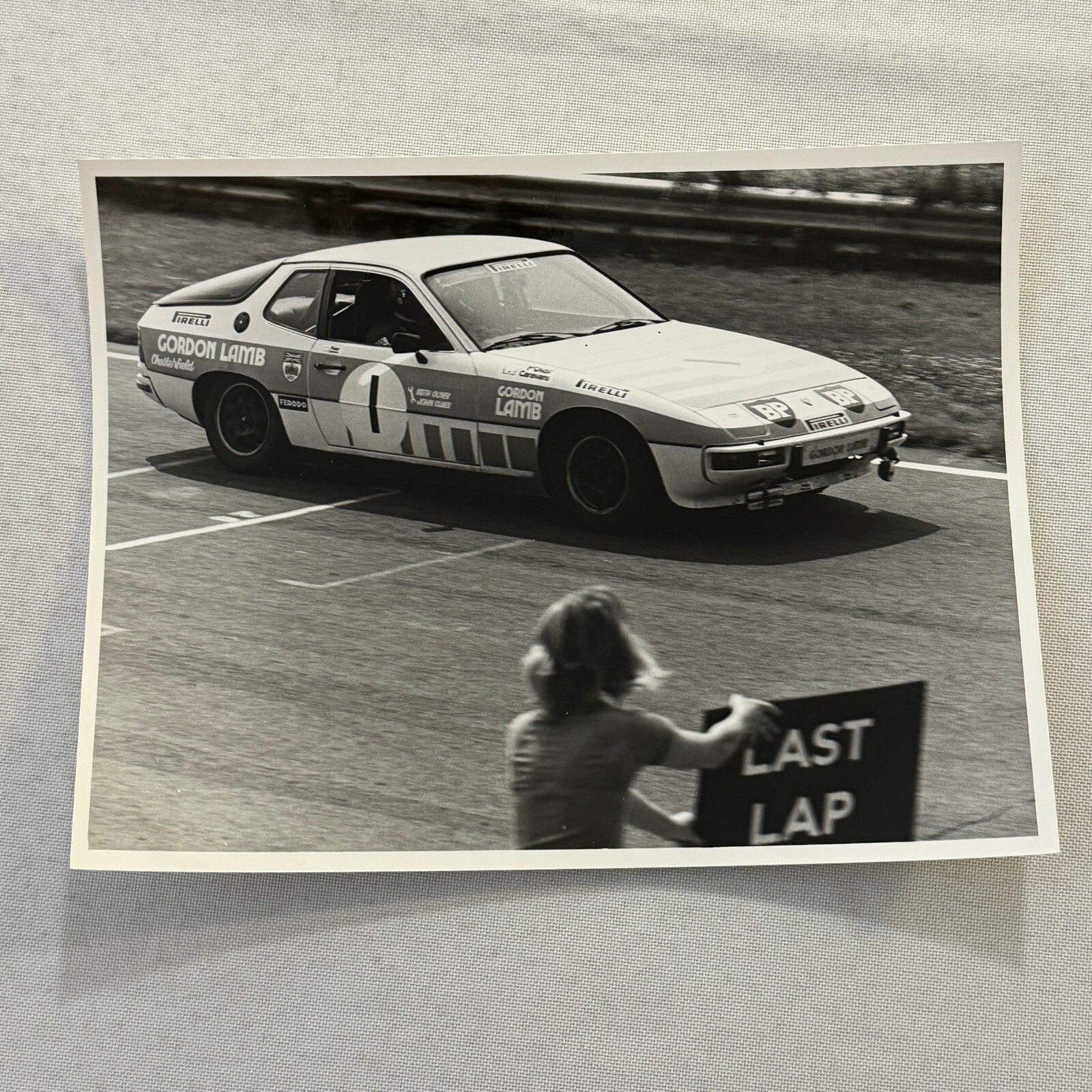 Porsche 924 Racing Car Photo Photograph Vintage 1979