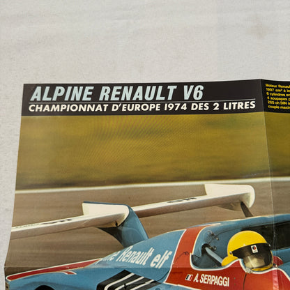 Vintage Renault Alpine V6 2 Liter Racing Car Poster Alain Serpaggi