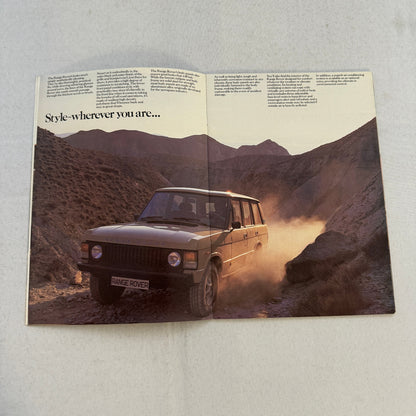 Land Rover Range Rover Sales Brochure Catalog Advertising Vintage UK