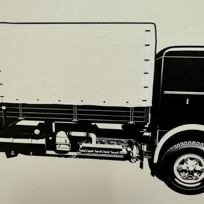 Commercial Truck Illustration Art Drawing Hand Drawn Robert Preis Vintage