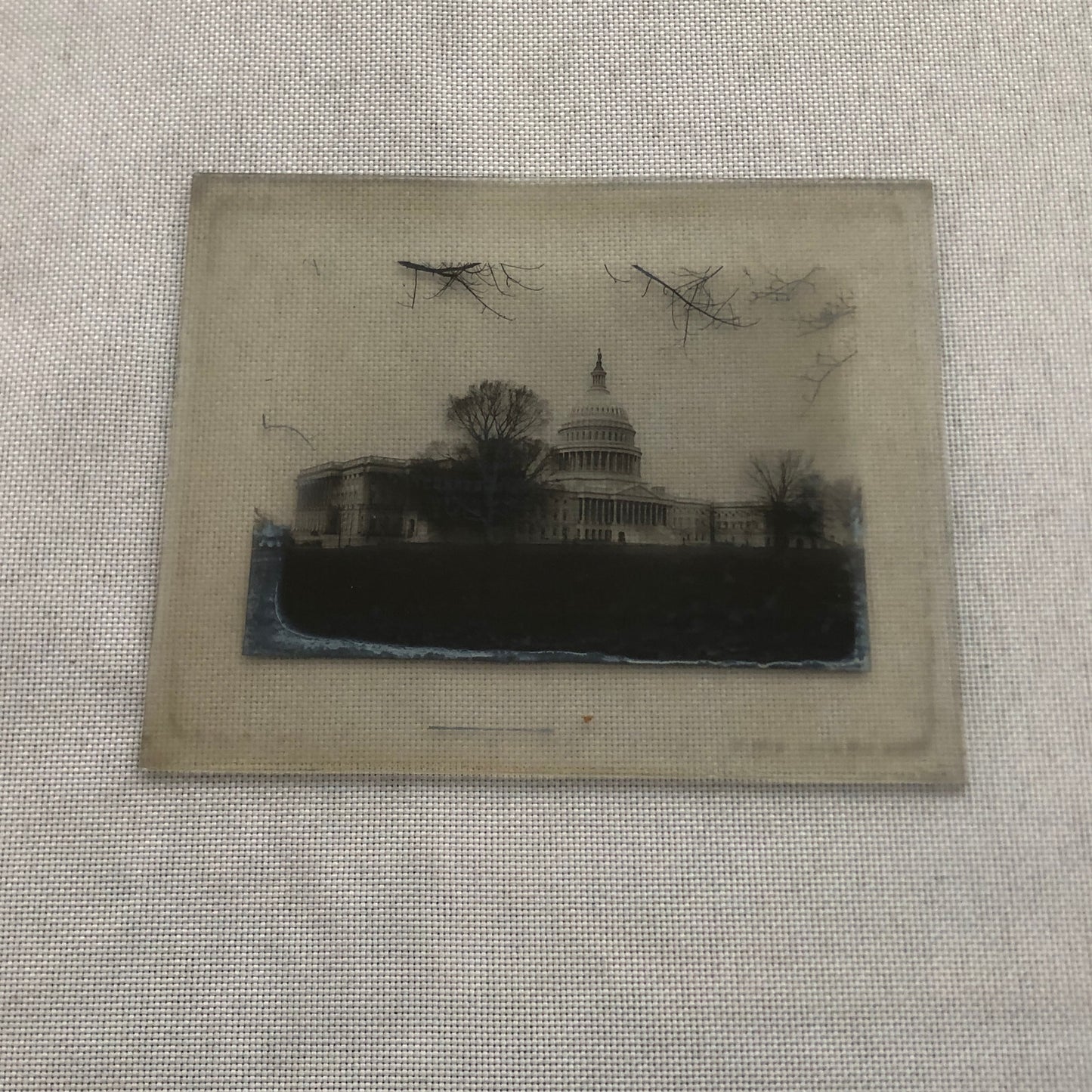 Glass Plate Lantern Slide United States Capitol Building Washington DC