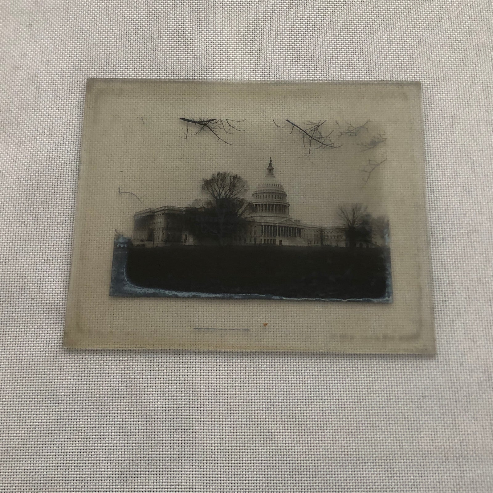 Glass Plate Lantern Slide United States Capitol Building Washington DC