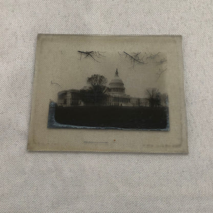 Glass Plate Lantern Slide United States Capitol Building Washington DC