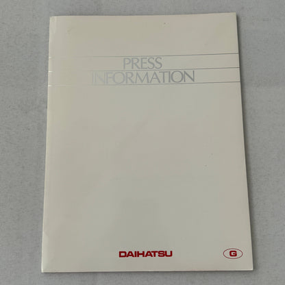 Daihatsu Car Press Kit Concept Cars Rocky Charade Feroza HiJet Delta GERMAN