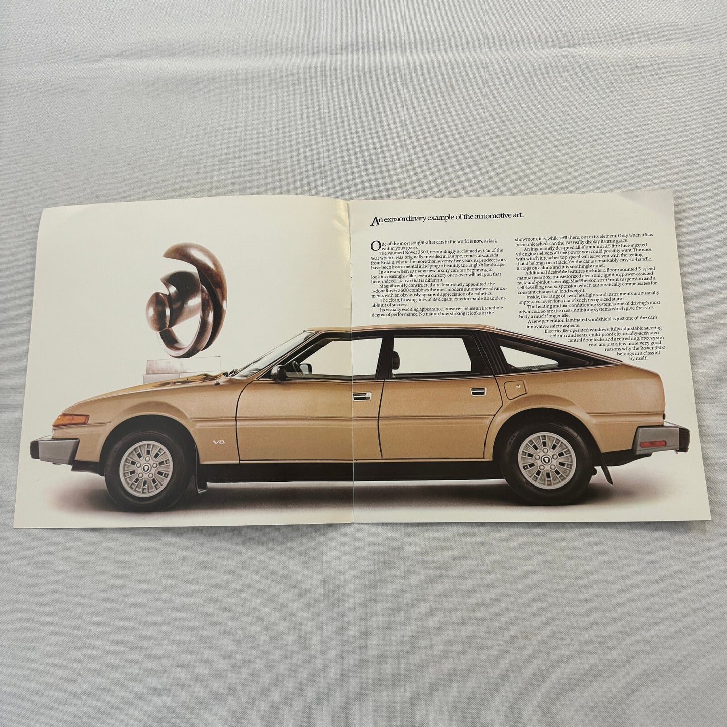 Rover 3500 Car Sales Brochure Catalog Advertising Vintage