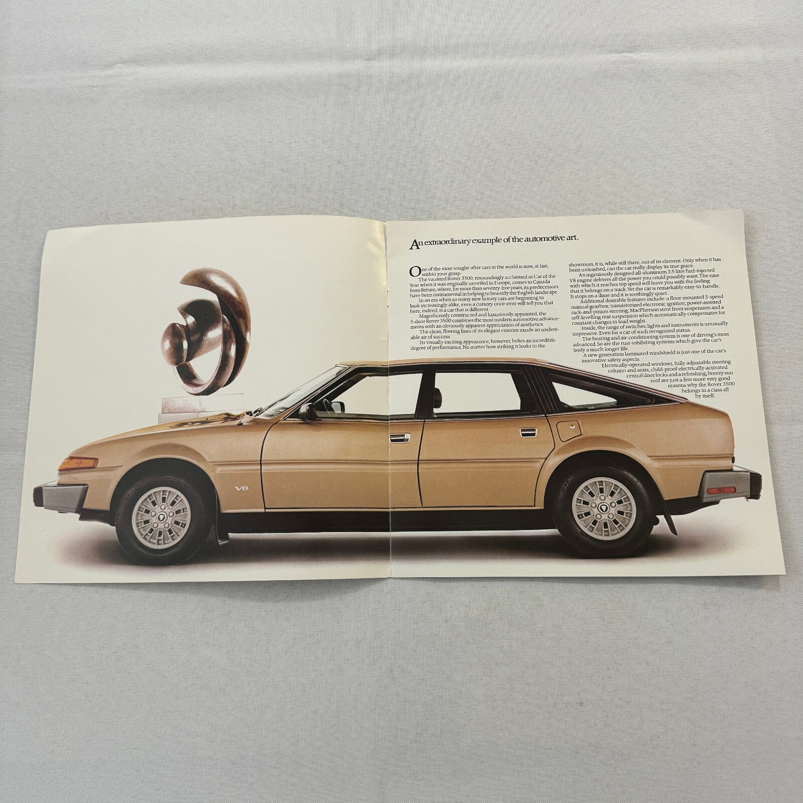 Rover 3500 Car Sales Brochure Catalog Advertising Vintage