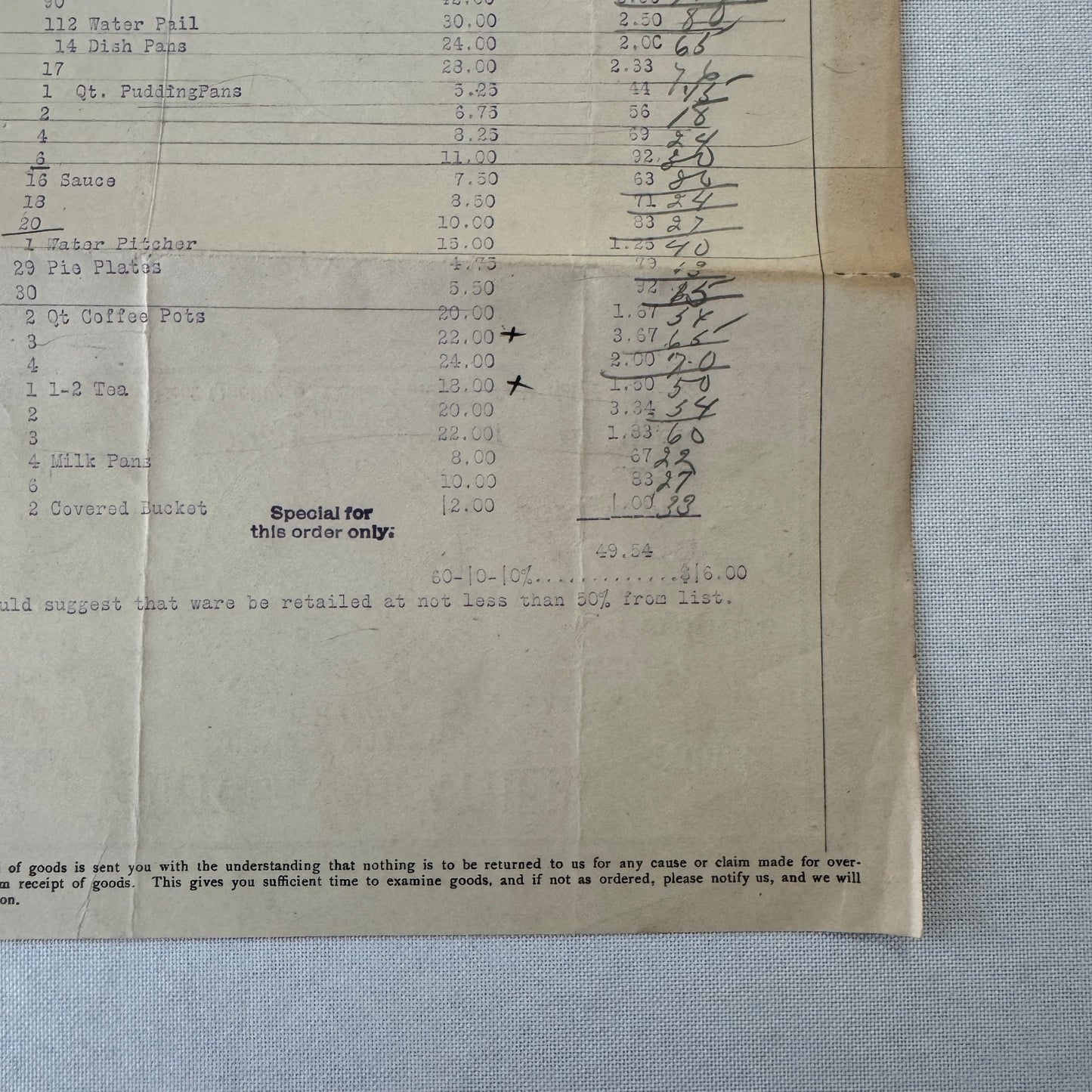 McIntosh Hardware Corporation Cleveland 1908 Receipt Invoice Document Antique