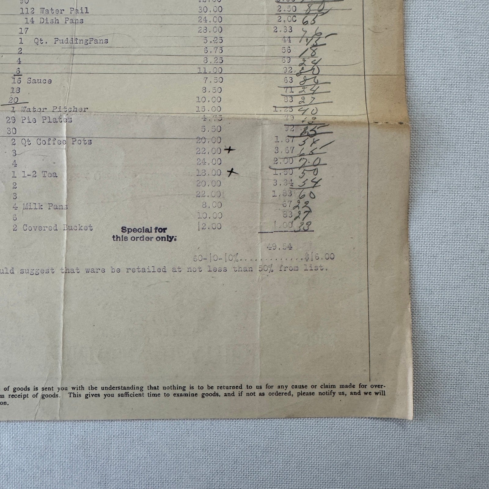 McIntosh Hardware Corporation Cleveland 1908 Receipt Invoice Document Antique