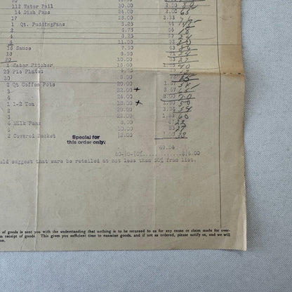 McIntosh Hardware Corporation Cleveland 1908 Receipt Invoice Document Antique