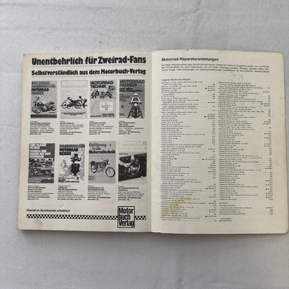 Vintage Yamaha XT550 Motorcycle Bike Repair Manual Book XT 550 GERMAN