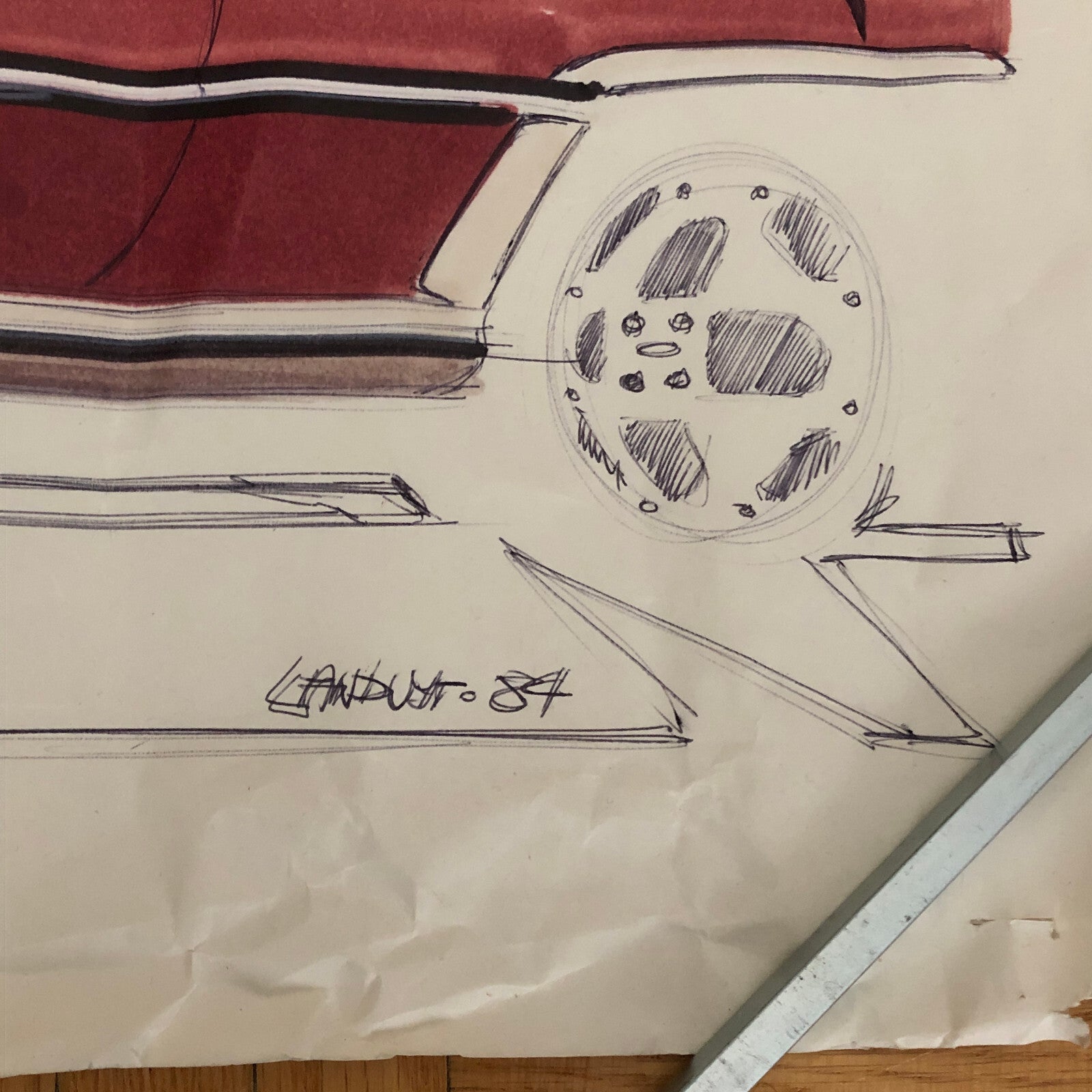 Styling Concept Automobile Illustration Art Drawing Sketch 1984 Ford Germany