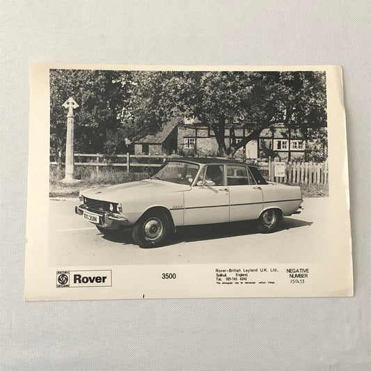 Vintage Rover 3500 Factory Press Photo Photograph Print