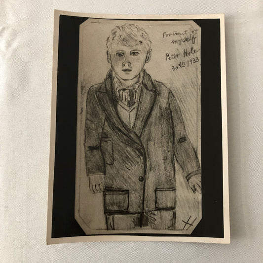 Vintage Press Photo Photograph 1933 Portrait Self Portrait Illustration by Child