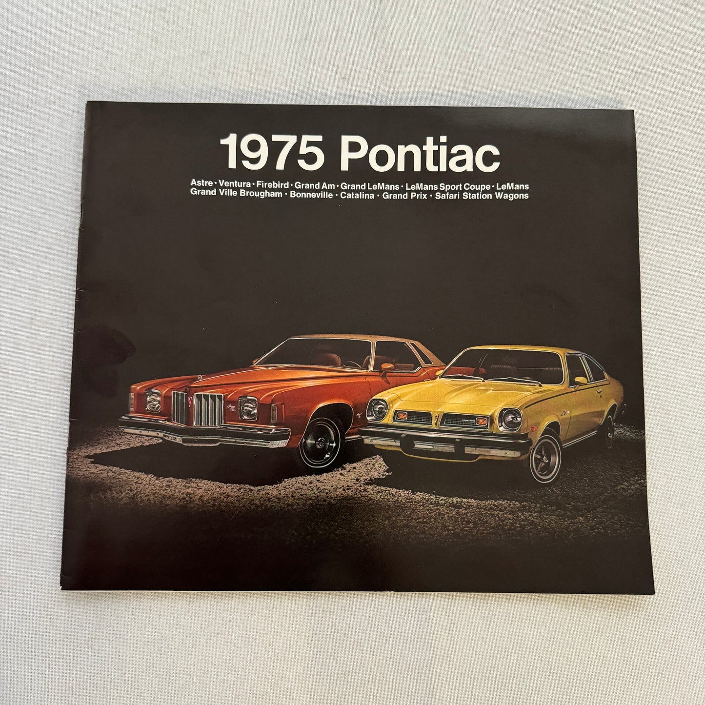 1975 Pontiac Car Sales Brochure Catalog Firebird Grand Am LeMans Grand Ville +