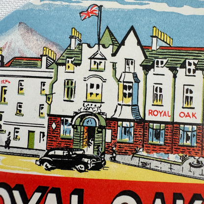 Vintage Travel Luggage Label Royal Oak Hotel Keswick English Lakes UK
