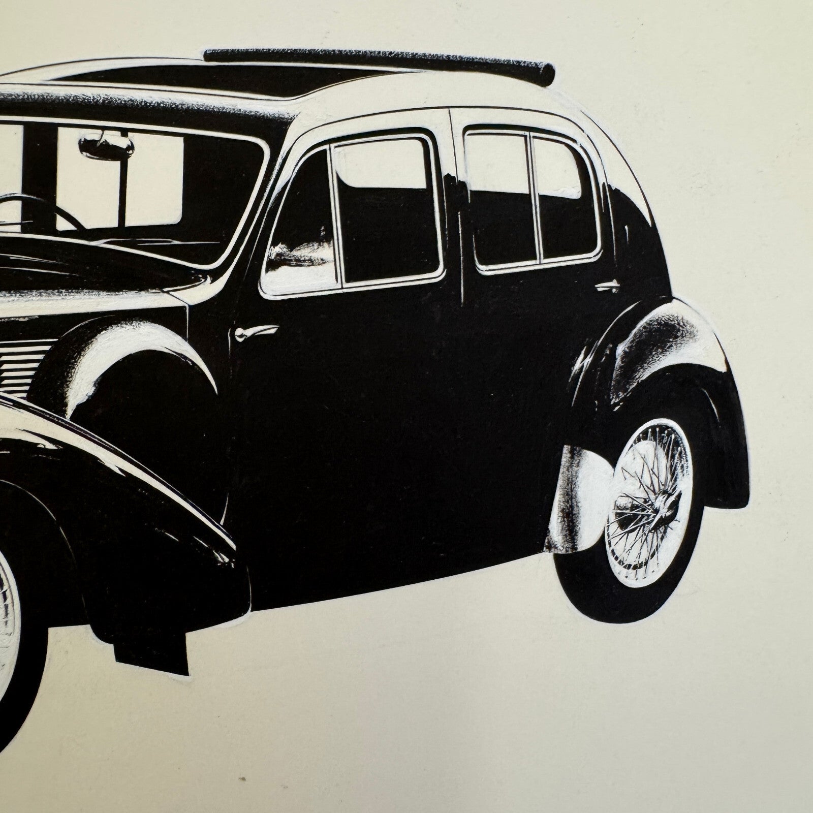 1939 Bugatti Type 57C Galibier Automobile Illustration Art Drawing Hand Drawn