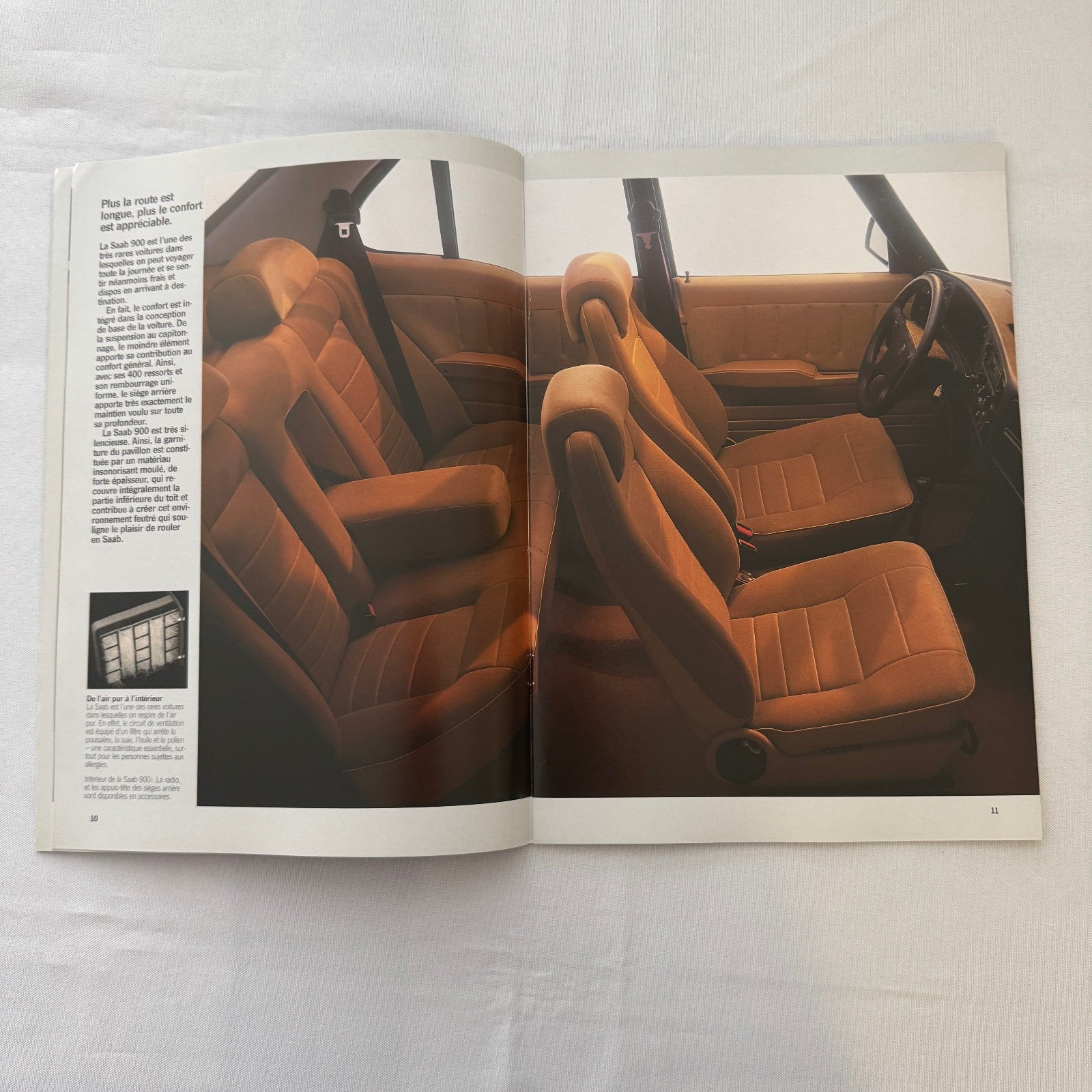 1988 Saab 900i 900 Turbo Car Sales Brochure Catalog Vintage FRENCH European