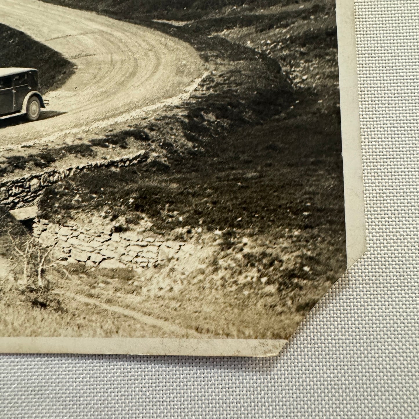 Vintage Car Automobile On Mountain Road Photo Photograph Print Italian Italy