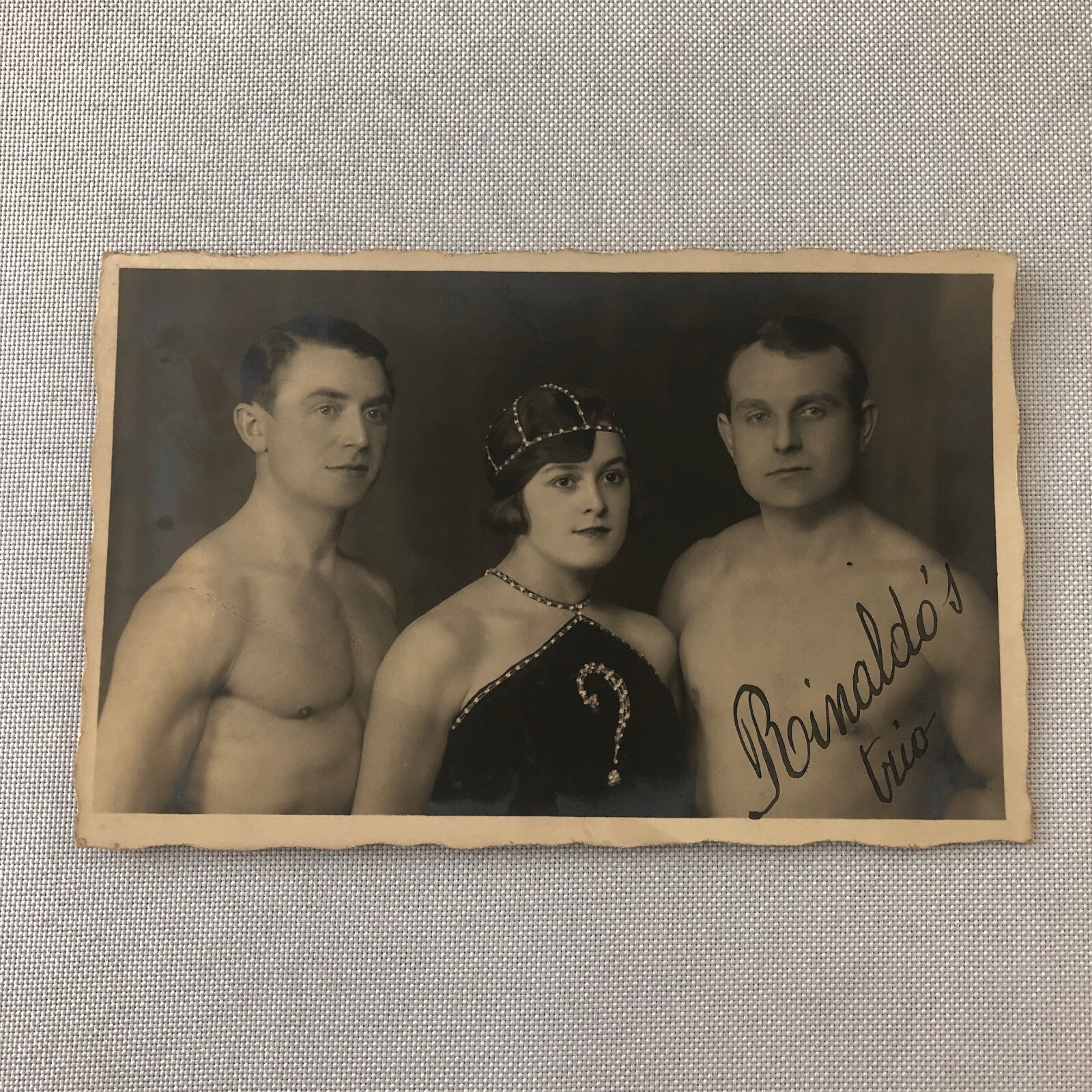 Vintage Circus RPPC Rinaldos Trio Aerial Acrobats Real Photo Postcard