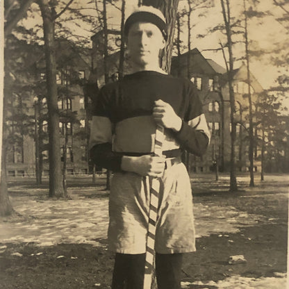 Vintage Hockey Player Snapshot Photo Photograph