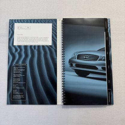 2001 Infiniti Car Press Kit Brochure Q45 I30 G20 QX4 Photo CD 35mm Slides