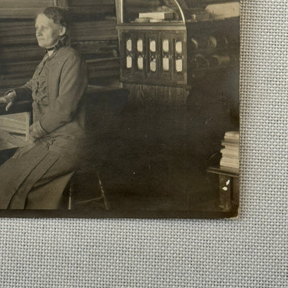 Vintage Photo Photograph Women in Fabric Store Business Occupational