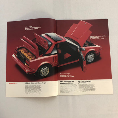 Vintage Toyota MR2 Car Sales Brochure Catalog Advertising GERMAN TEXT