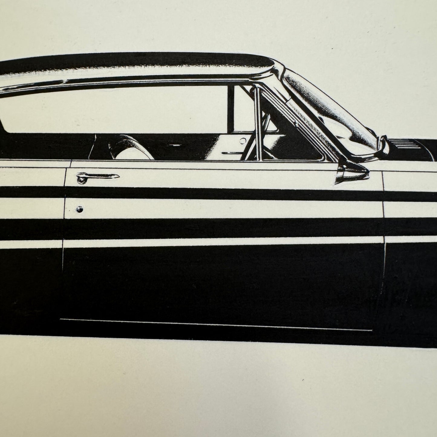1964 Mercury Comet Super Cyclone Concept Illustration Art Drawing Hand Drawn