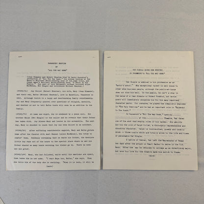 All The Way Home 1963 Movie Film Press Kit with Photo Press Release