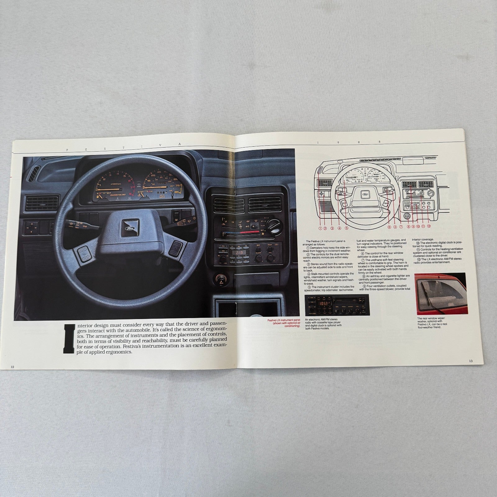 1988 Ford Festiva Car Sales Brochure Catalog Advertising