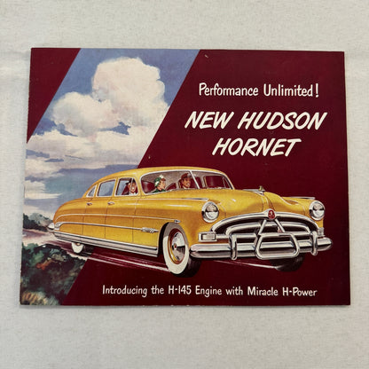 Hudson Hornet Car Sales Brochure Catalog Advertising Convertible Brougham Coupe
