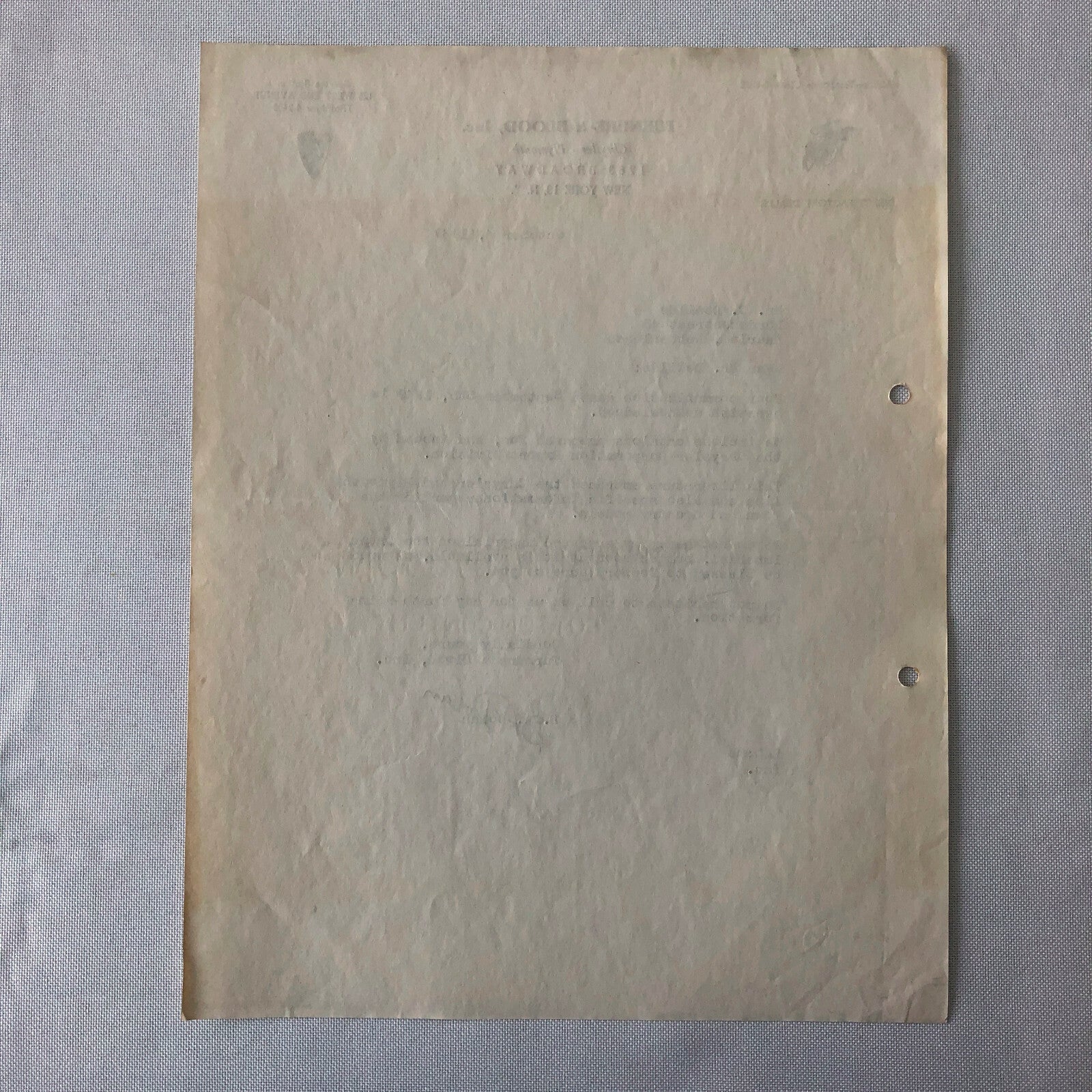 1949 Chrysler Plymouth Dealership Letter Turnure & Blood New York Letterhead