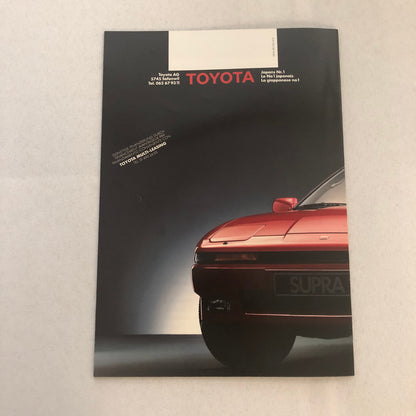 Vintage Toyota Supra Turbo Sales Brochure Catalog French German Italian Text