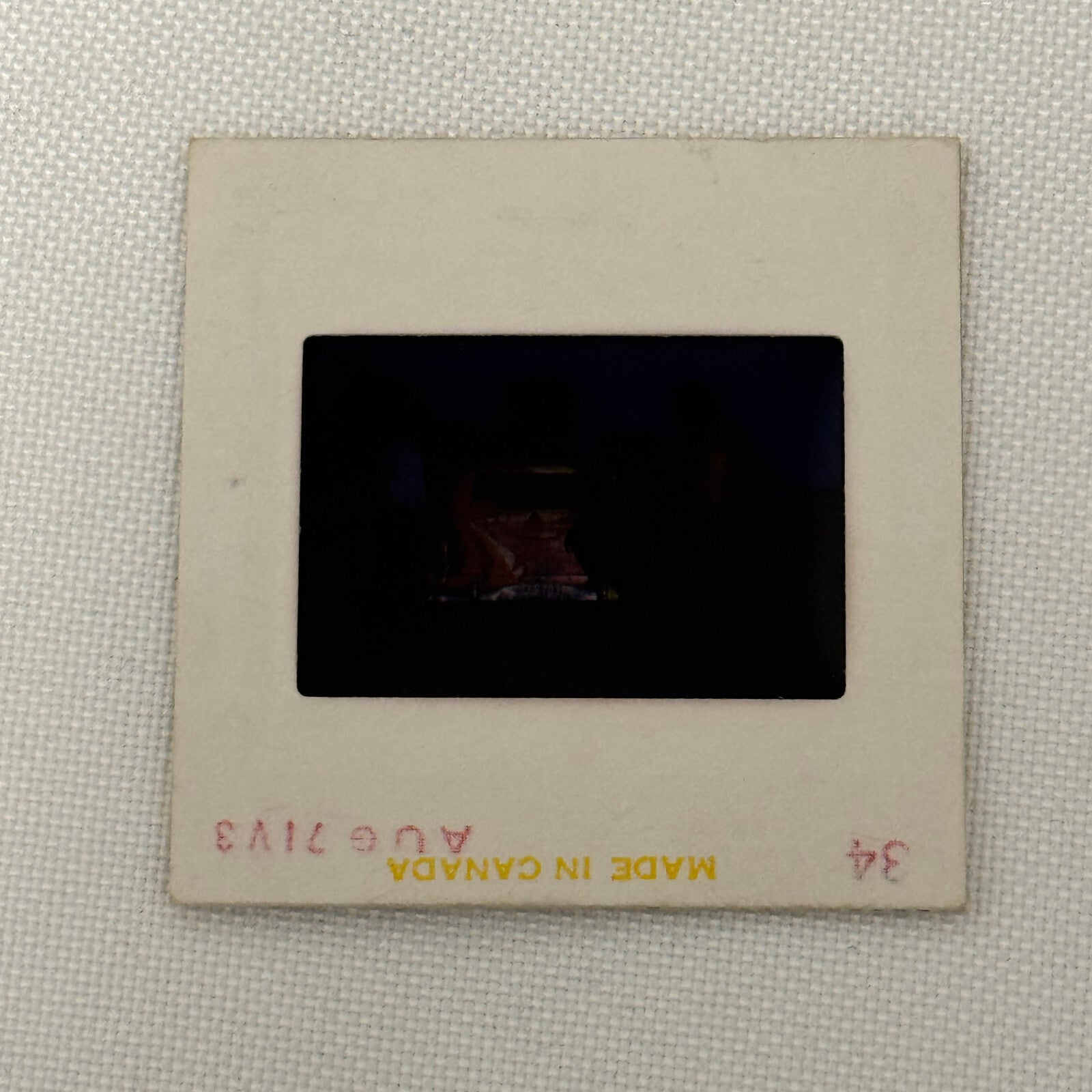 35MM Vintage Photo Slide Men with Unique Art Car Hippie