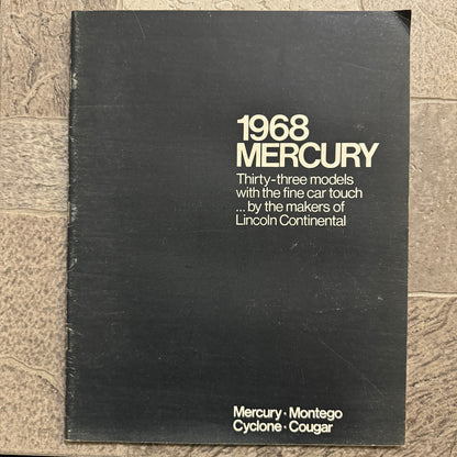 1968 Mercury Sales Brochure Catalog Montego Cyclone Cougar Marquis Montclair +
