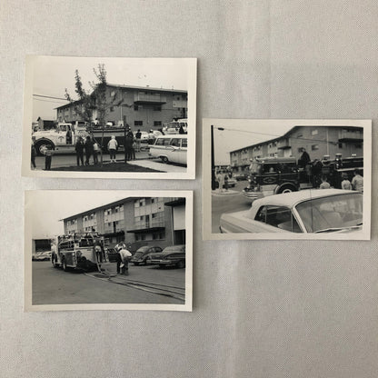 Vintage Fire Truck Firefighter Firefighting Photo Photograph Lot of 3 Cars +