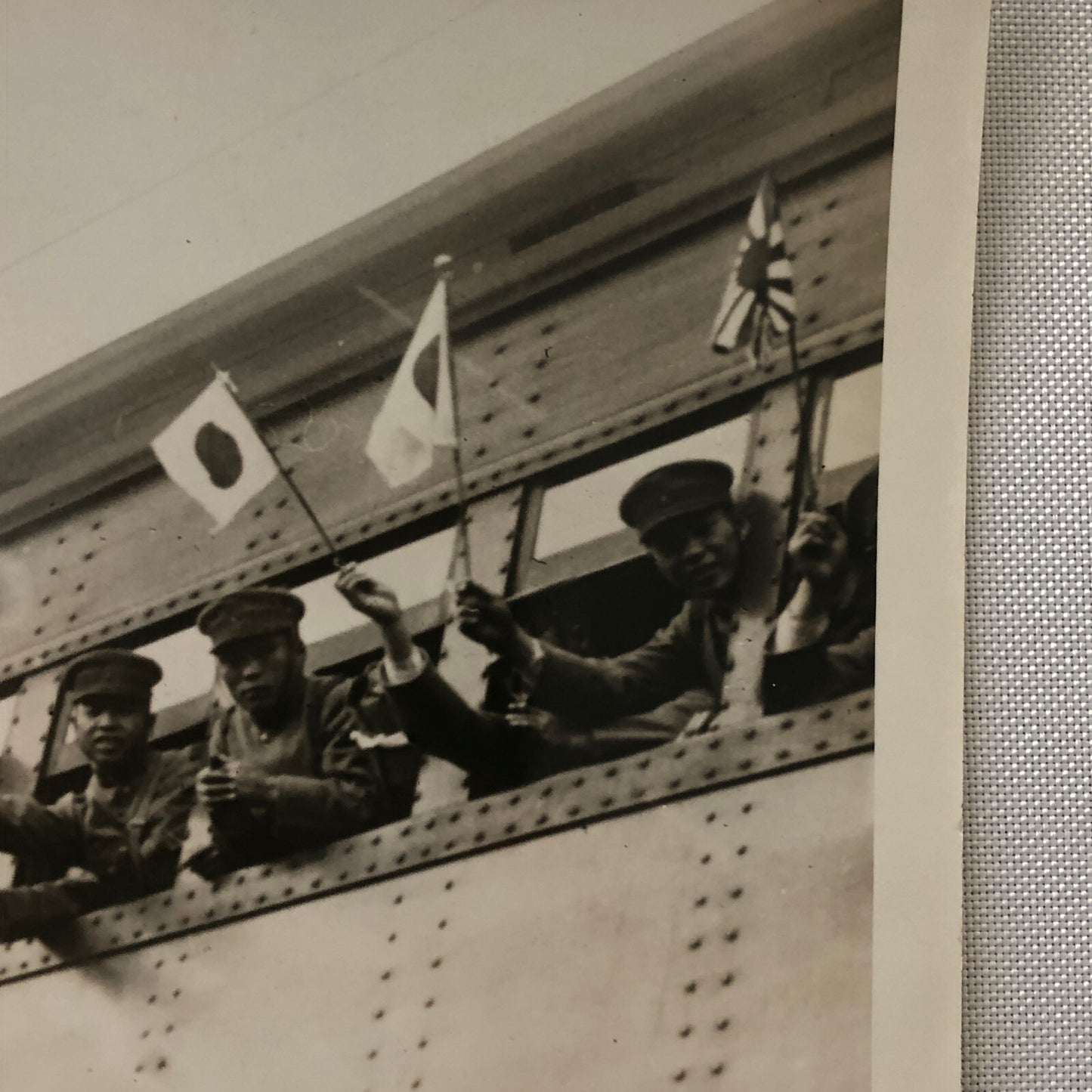 Press Photo Photograph Japanese Soldiers Leave for War Zone Manchuria Japan