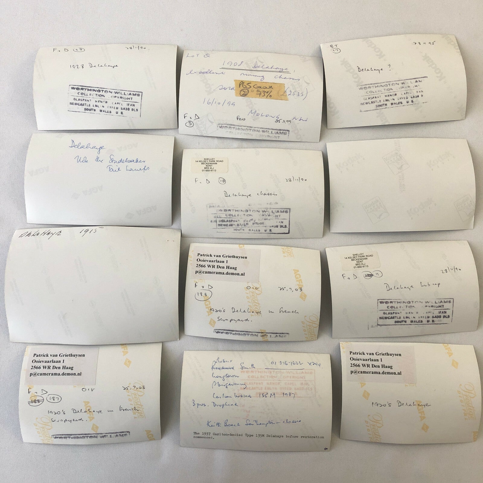 Vintage Delahaye Car Barn Find Junk Yard Part Photo Photograph Lot of 12