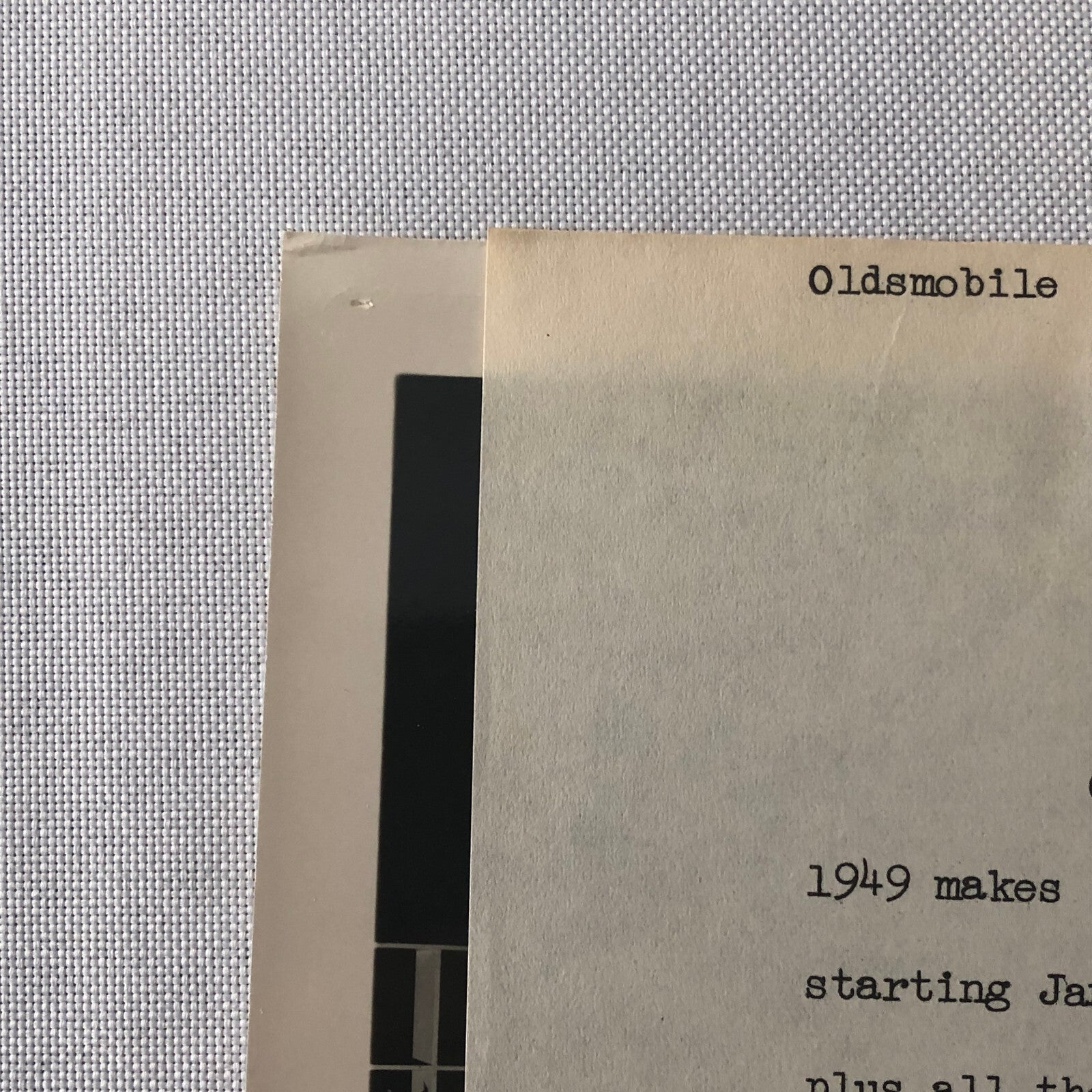 1949 Oldsmobile Series 98 Futuramic Coupe Factory Press Photo Photograph