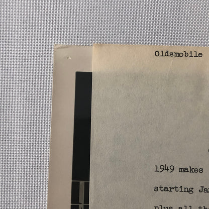 1949 Oldsmobile Series 98 Futuramic Coupe Factory Press Photo Photograph