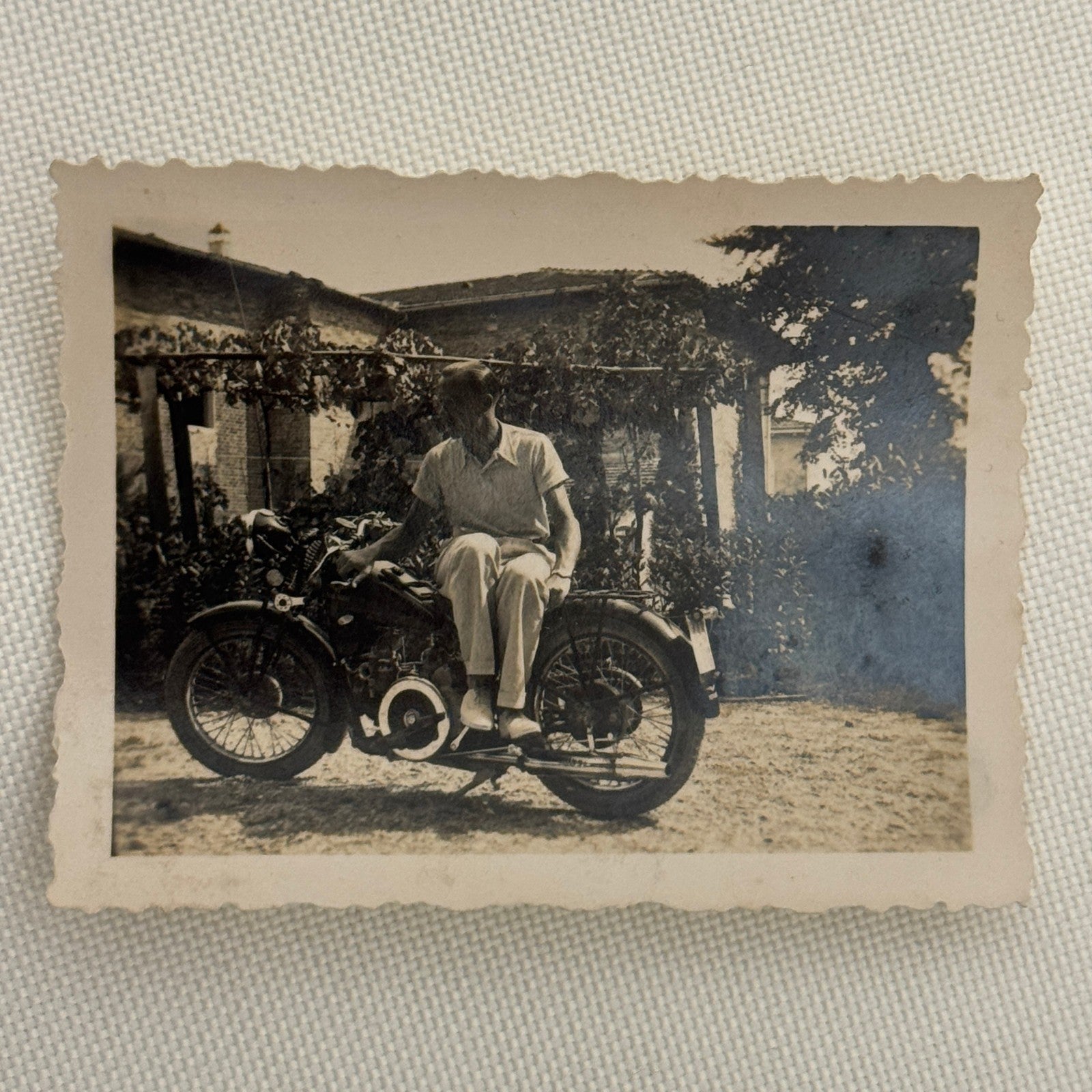 Vintage Motorcycle Bike Photo Photograph Print