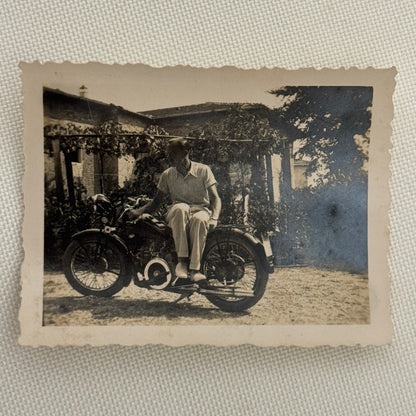 Vintage Motorcycle Bike Photo Photograph Print