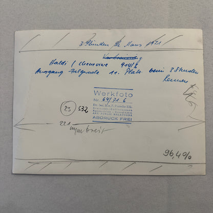 Vintage Porsche Racing Car Photo Photograph 1971 Le Mans Factory Werkfoto