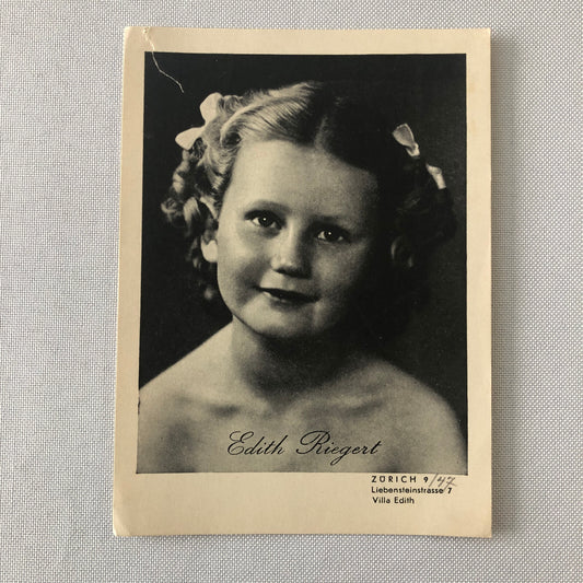 Circus Performer Edith Riegert Bicycle Acrobat Stunt Photo Photograph Child Girl